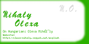 mihaly olexa business card